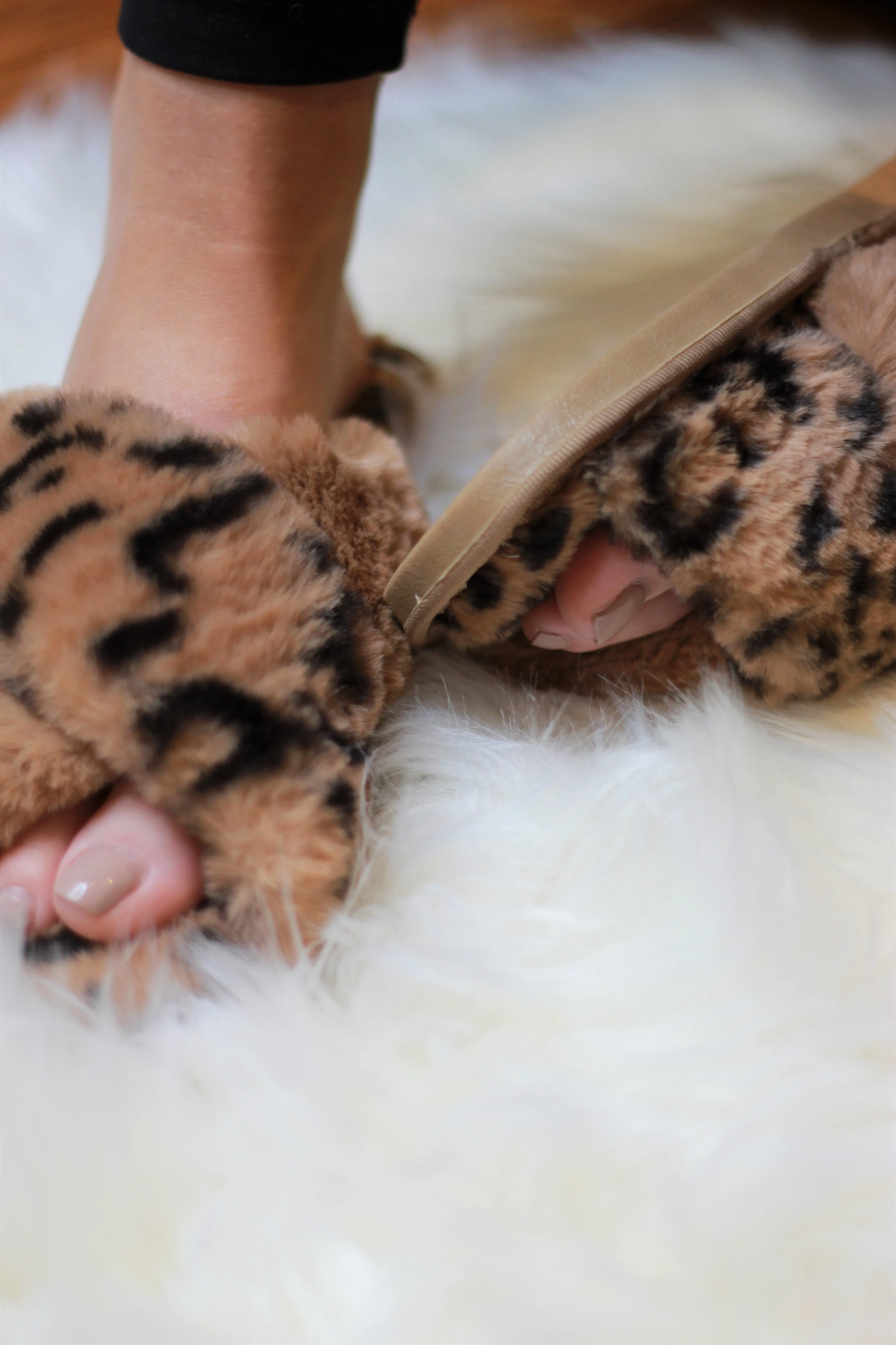 Ultra Fuzzy Animal Print House Shoes