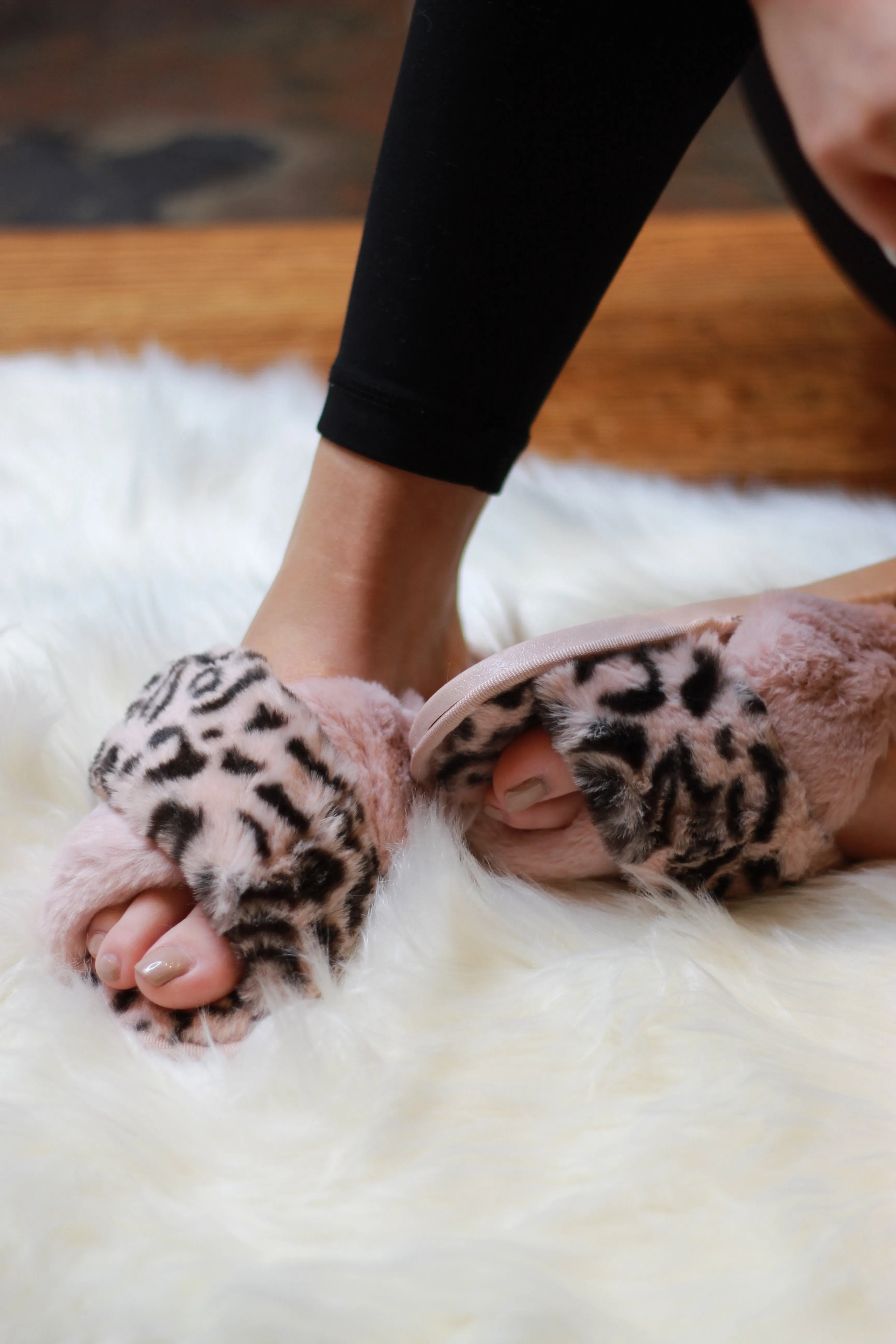 Ultra Fuzzy Animal Print House Shoes