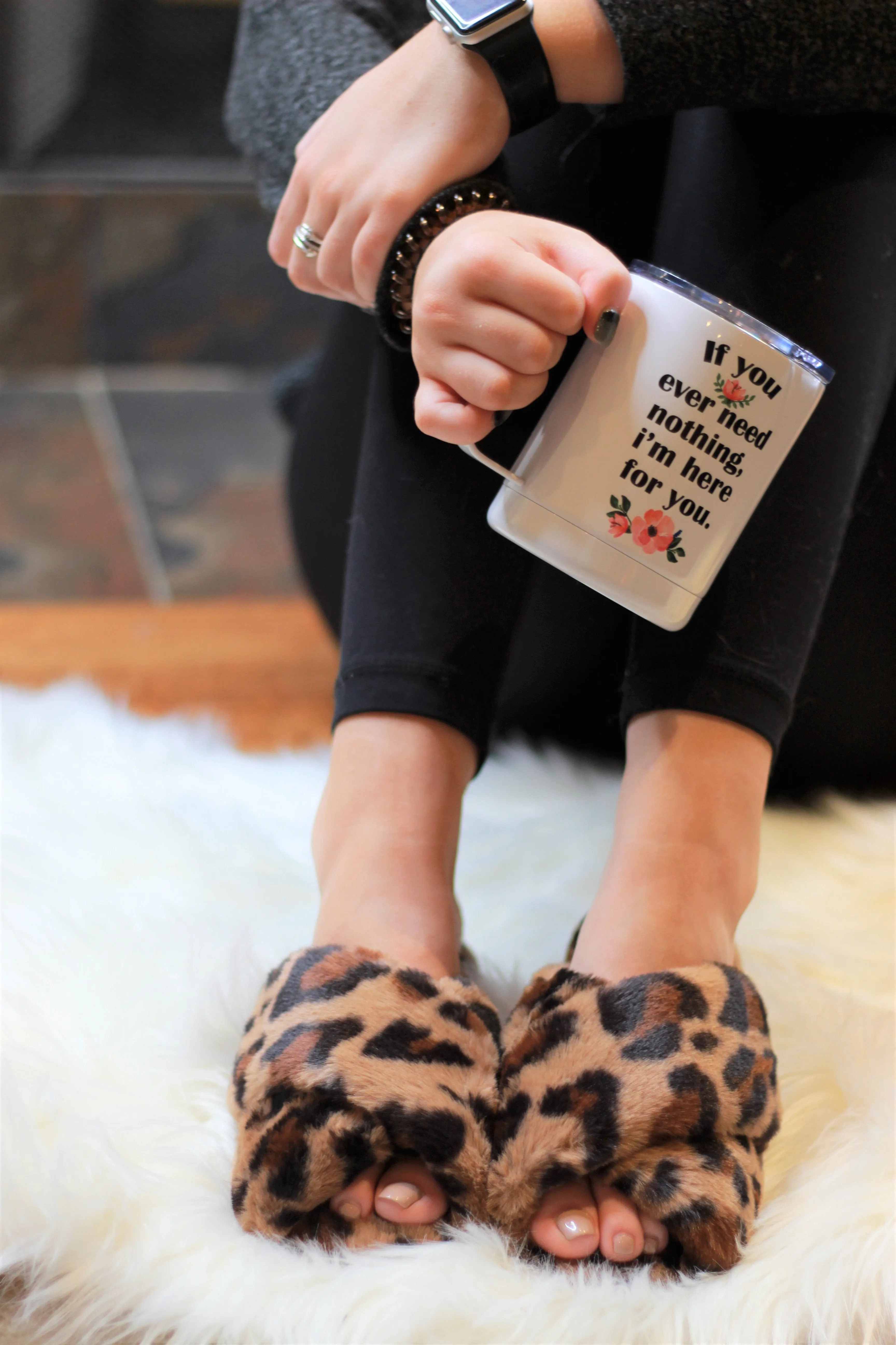 Ultra Fuzzy Animal Print House Shoes