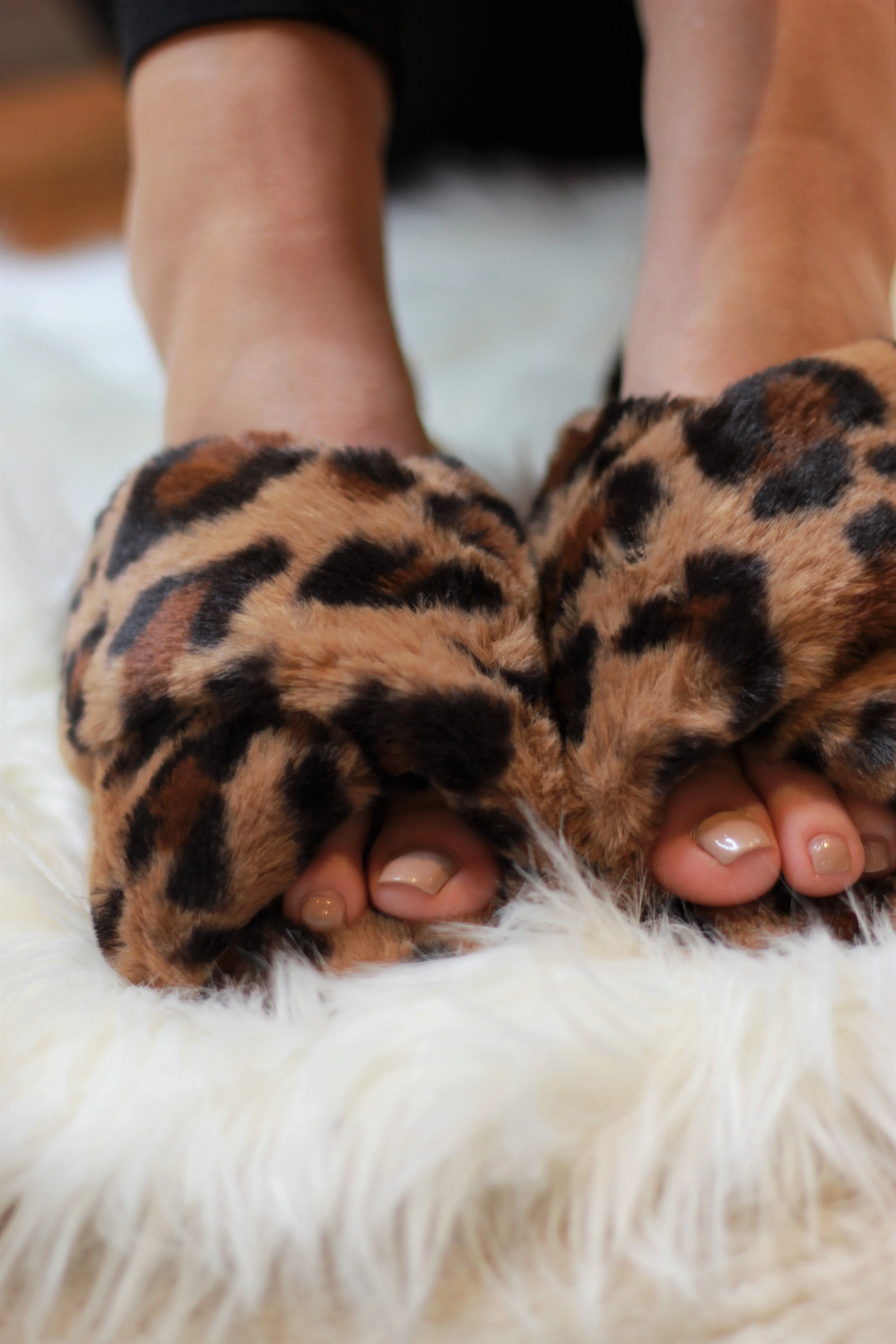 Ultra Fuzzy Animal Print House Shoes