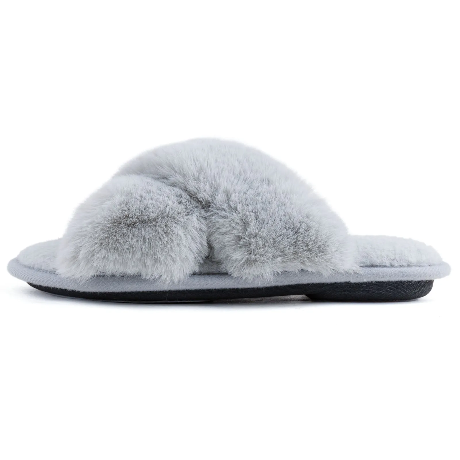 Women's Adeline Cross-Band Faux Fur Slipper