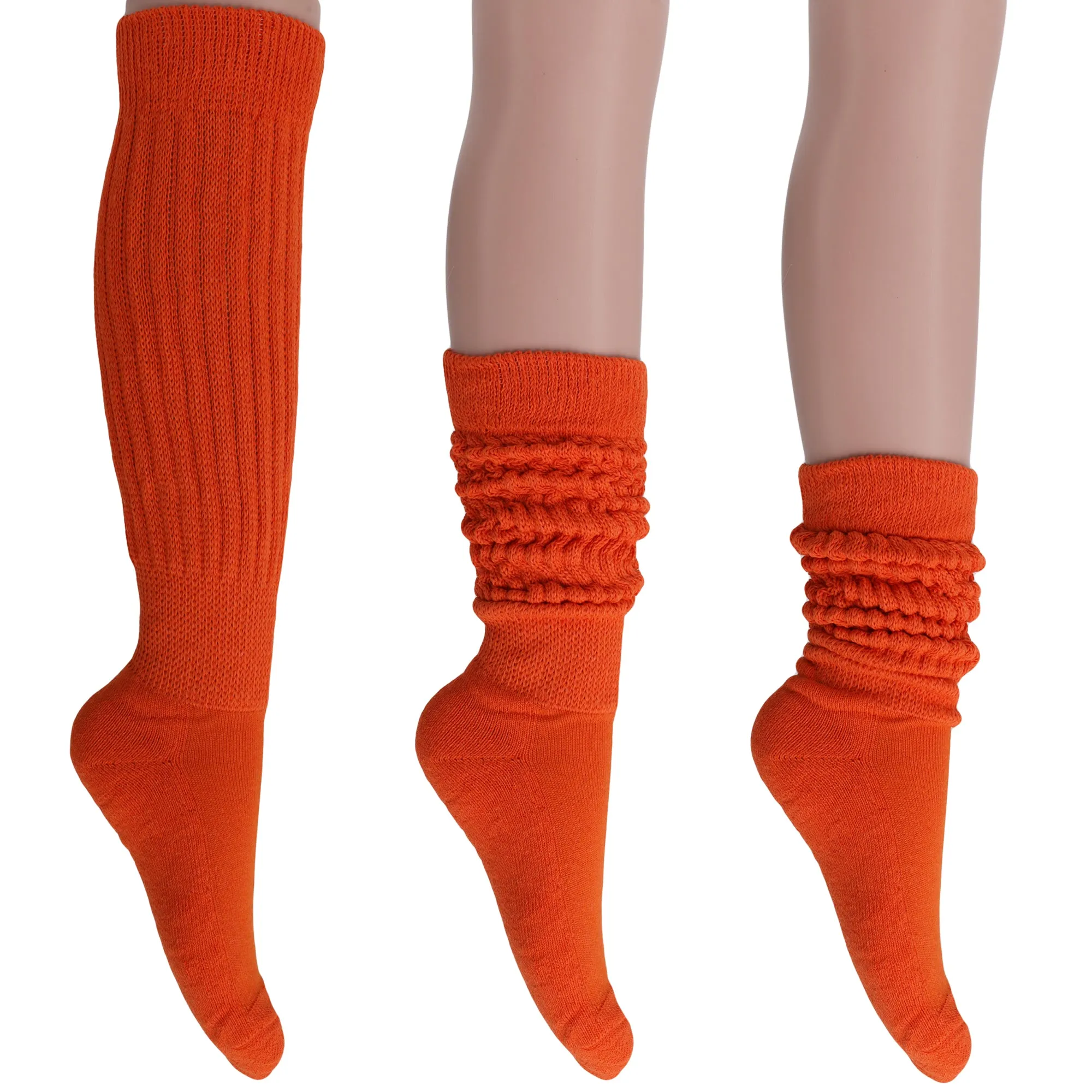 Women's Extra Long Heavy Slouch Cotton Socks 3 Pairs