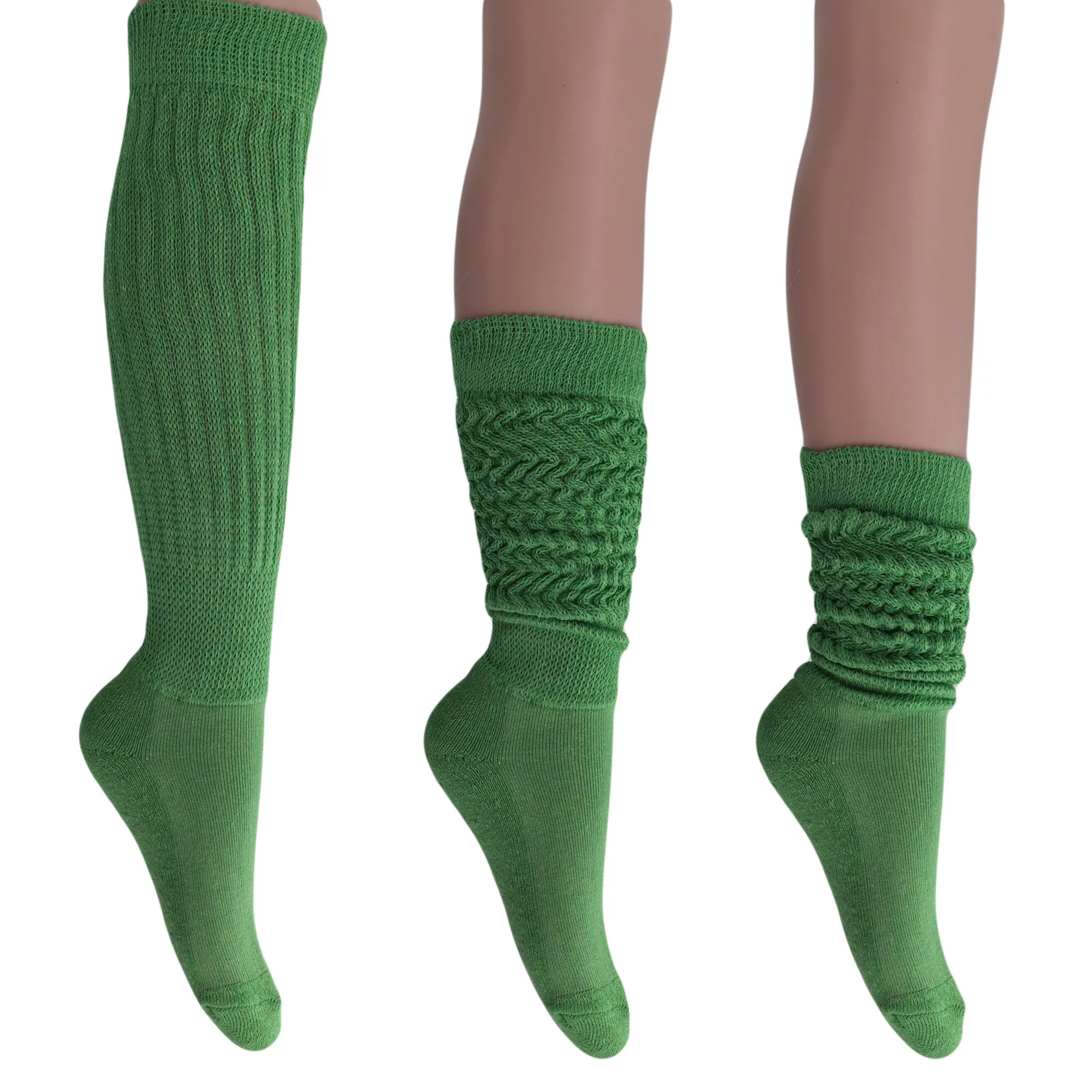 Women's Extra Long Heavy Slouch Cotton Socks 3 Pairs