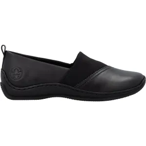 Women's Rieker L1790-00 Black Leather Stretch