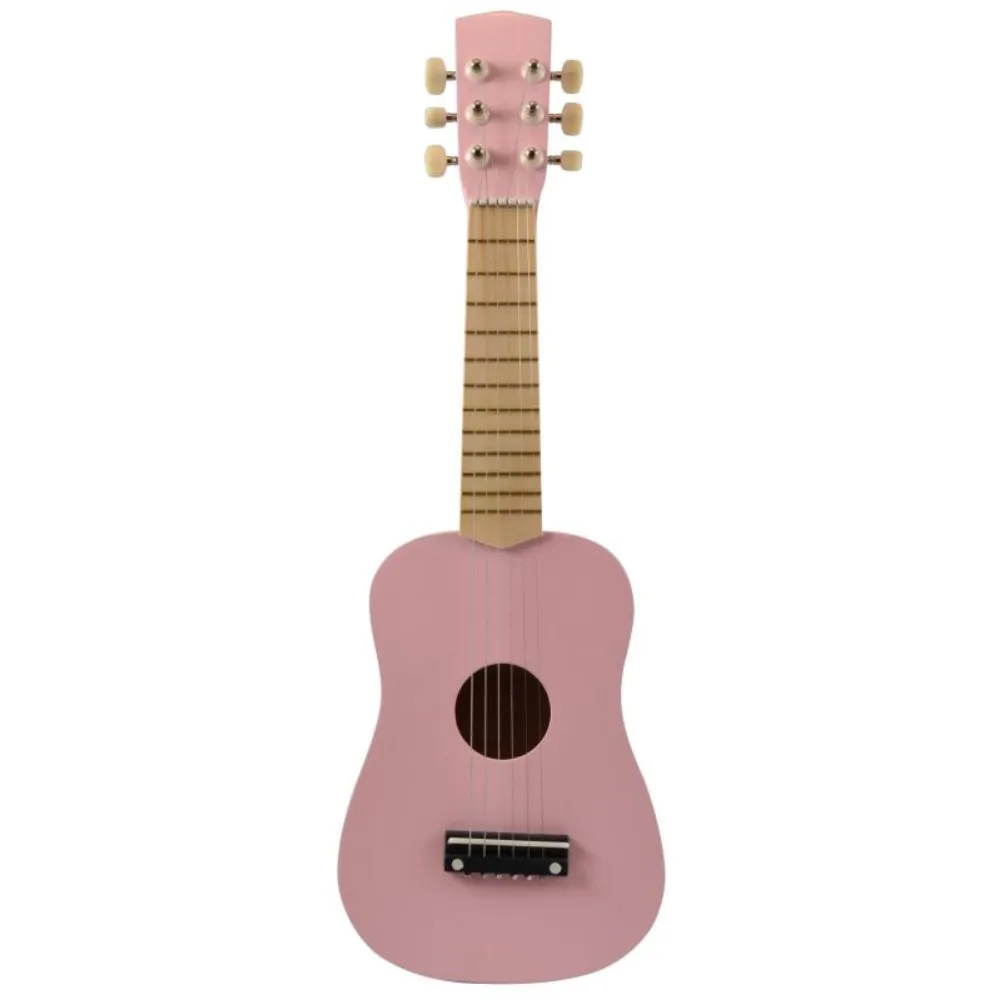 Wooden Guitar, 6 Strings, Pink