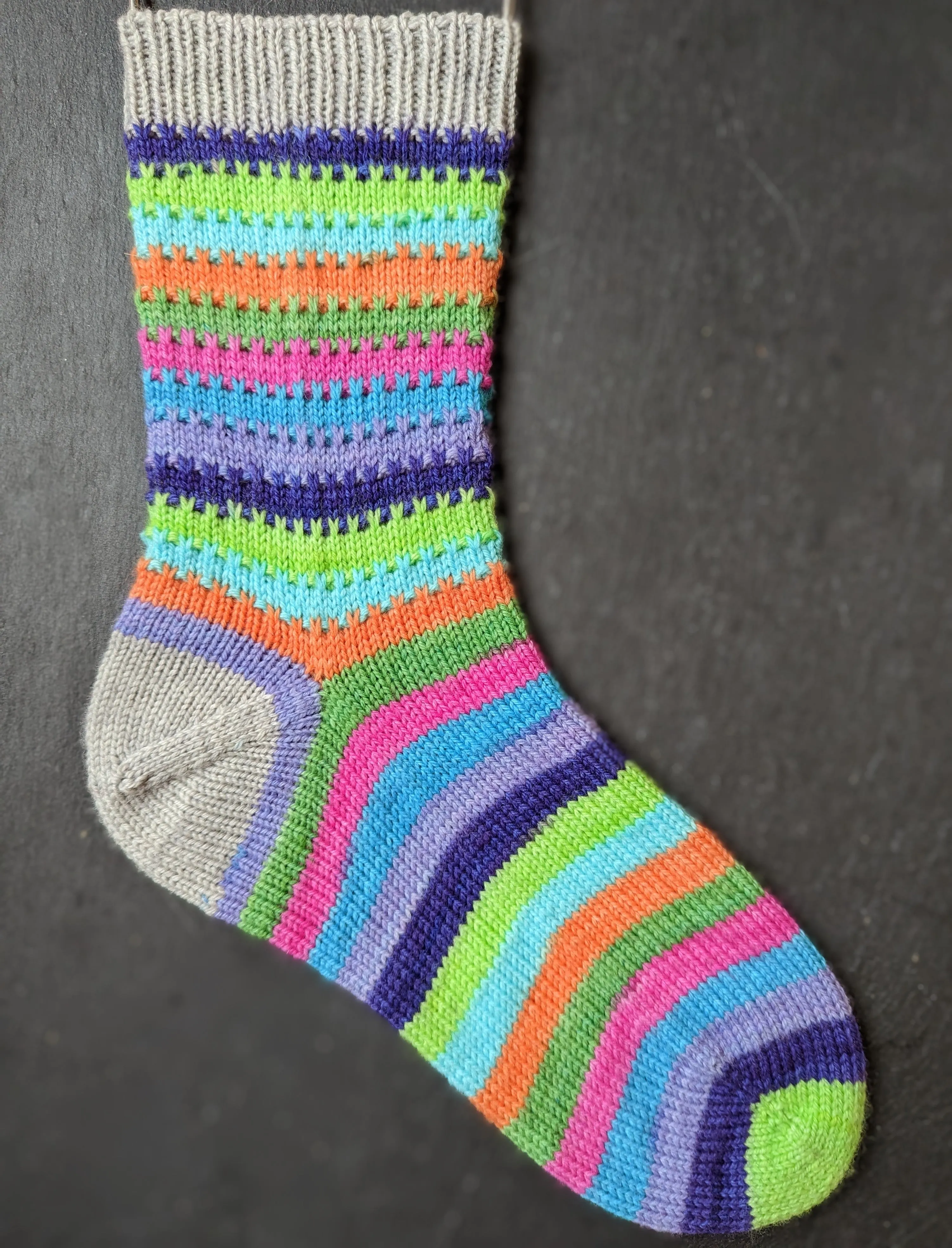 Woolens and Nosh Self Striping Sock