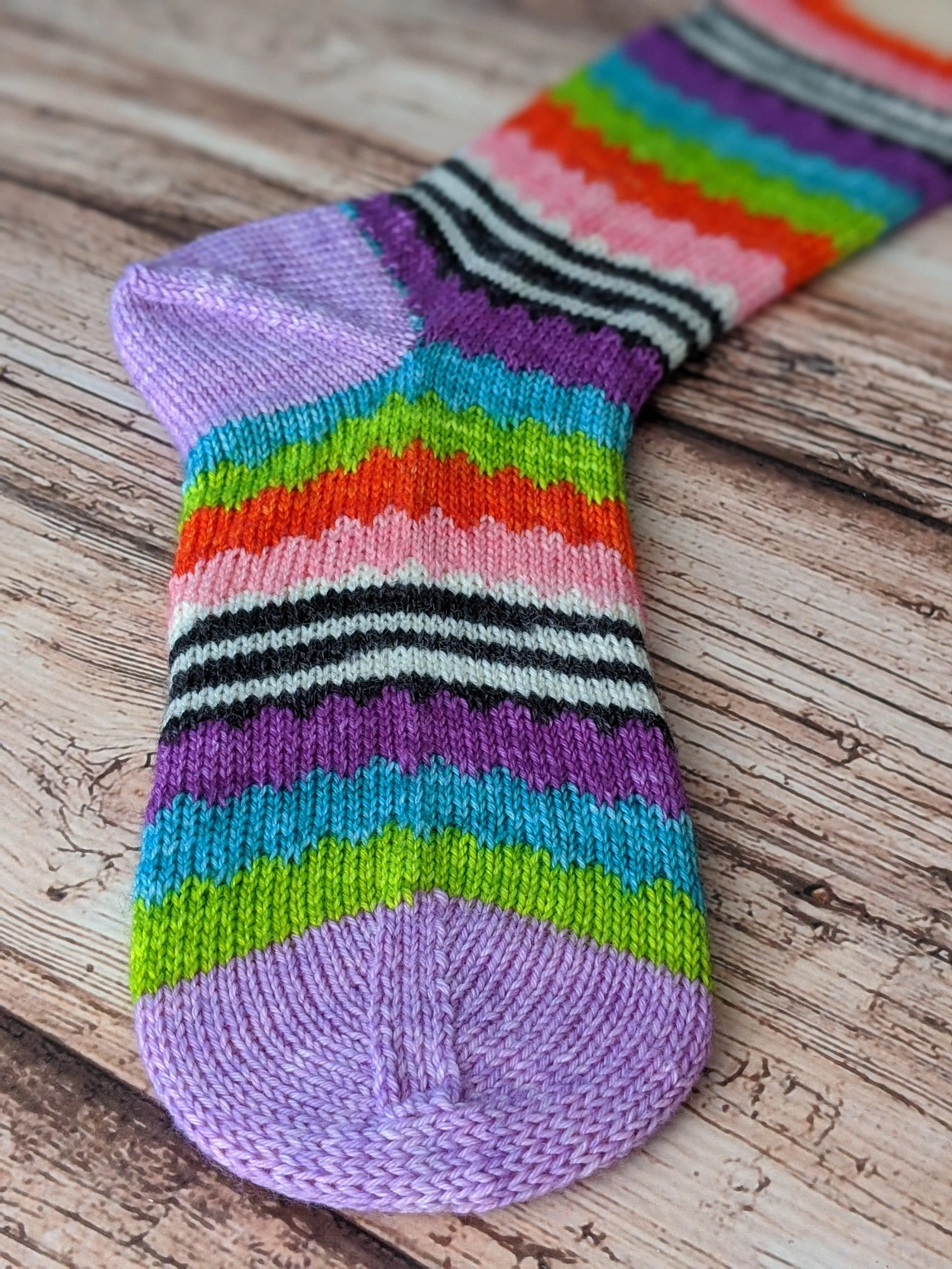 Woolens and Nosh Self Striping Sock