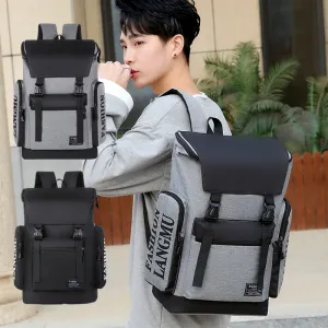 XIANGTUIBAO Fashion Trendy Cool Backpack Men's Flip Personalized Letter Student Schoolbag Exclusive for Cross-Border Backpack One Piece Dropshipping