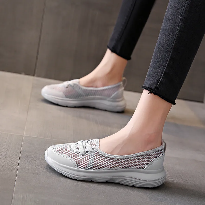 XIANGTUIBAO  Women's Shoes  New Casual Shoes Foreign Trade  Cross-Border Breathable Flying Woven Low-Cut Shoes Hollow Maternity Shoes Summer