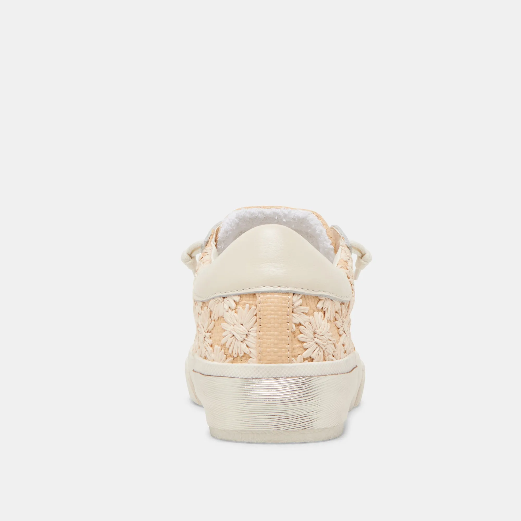 ZINA FLORAL SNEAKERS CREME FLORAL RAFFIA