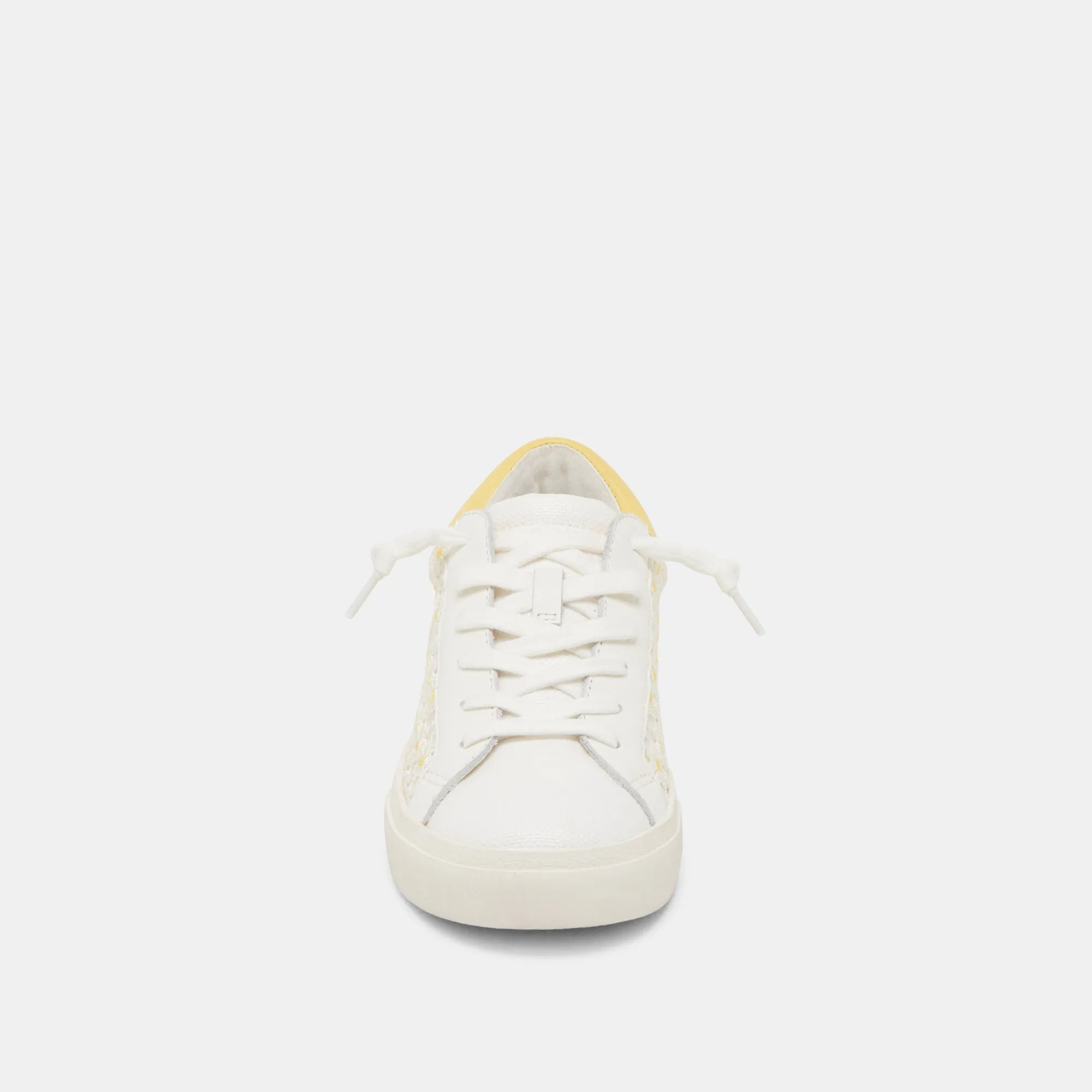 ZINA FLORAL SNEAKERS WHITE YELLOW FLORAL MESH