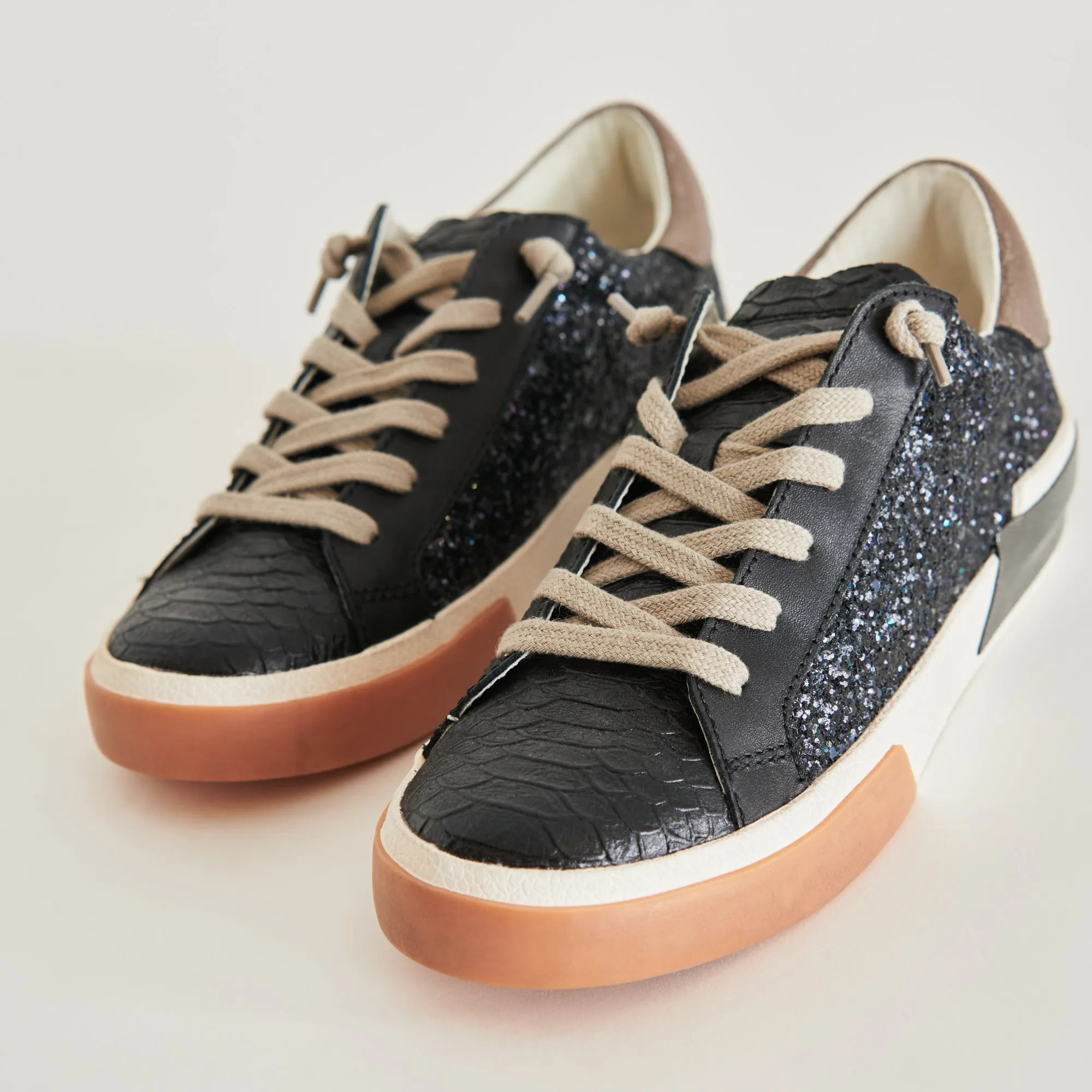 ZINA SNEAKERS BLACK SHIMMER GLITTER