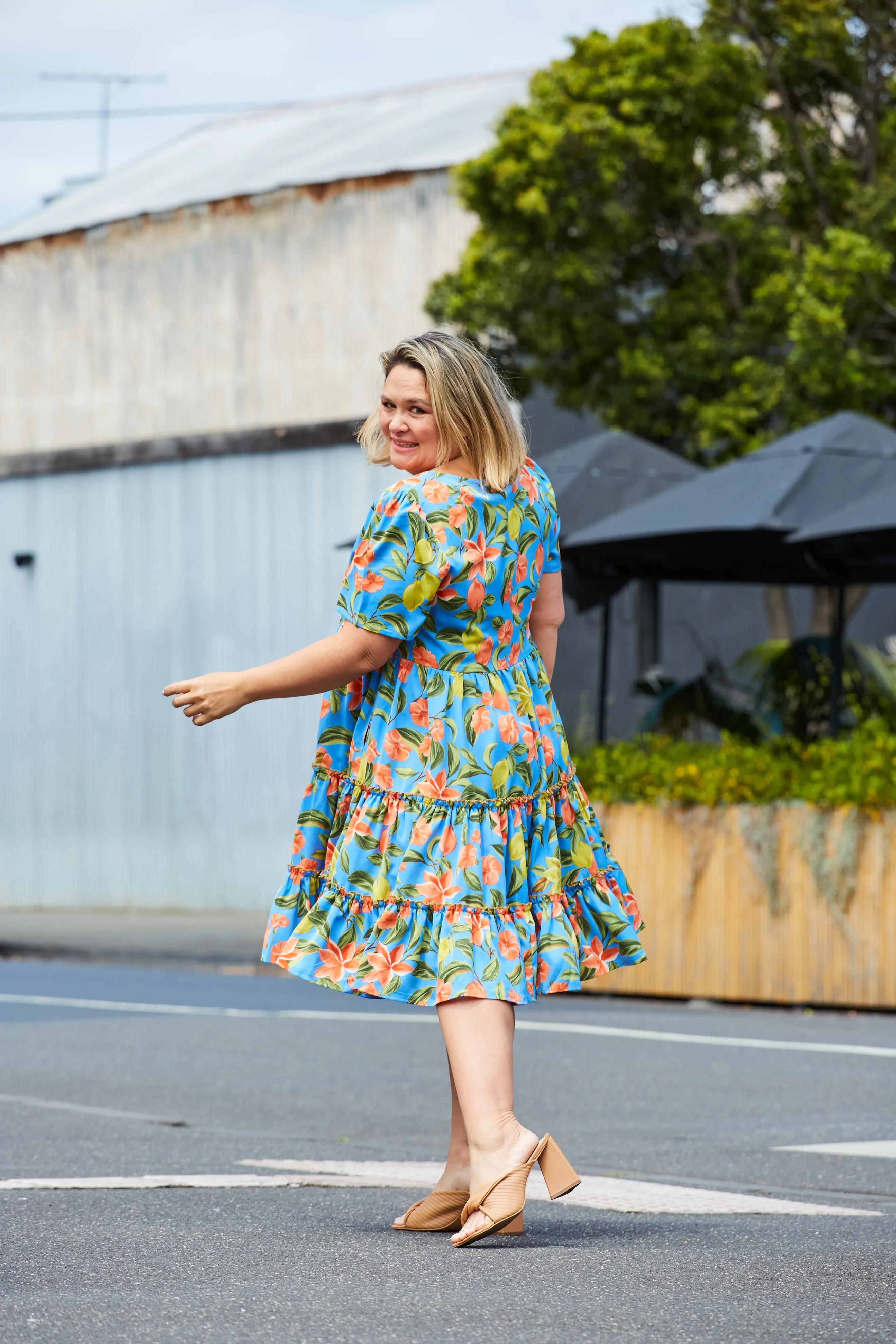 Zora Dress - Blue Floral