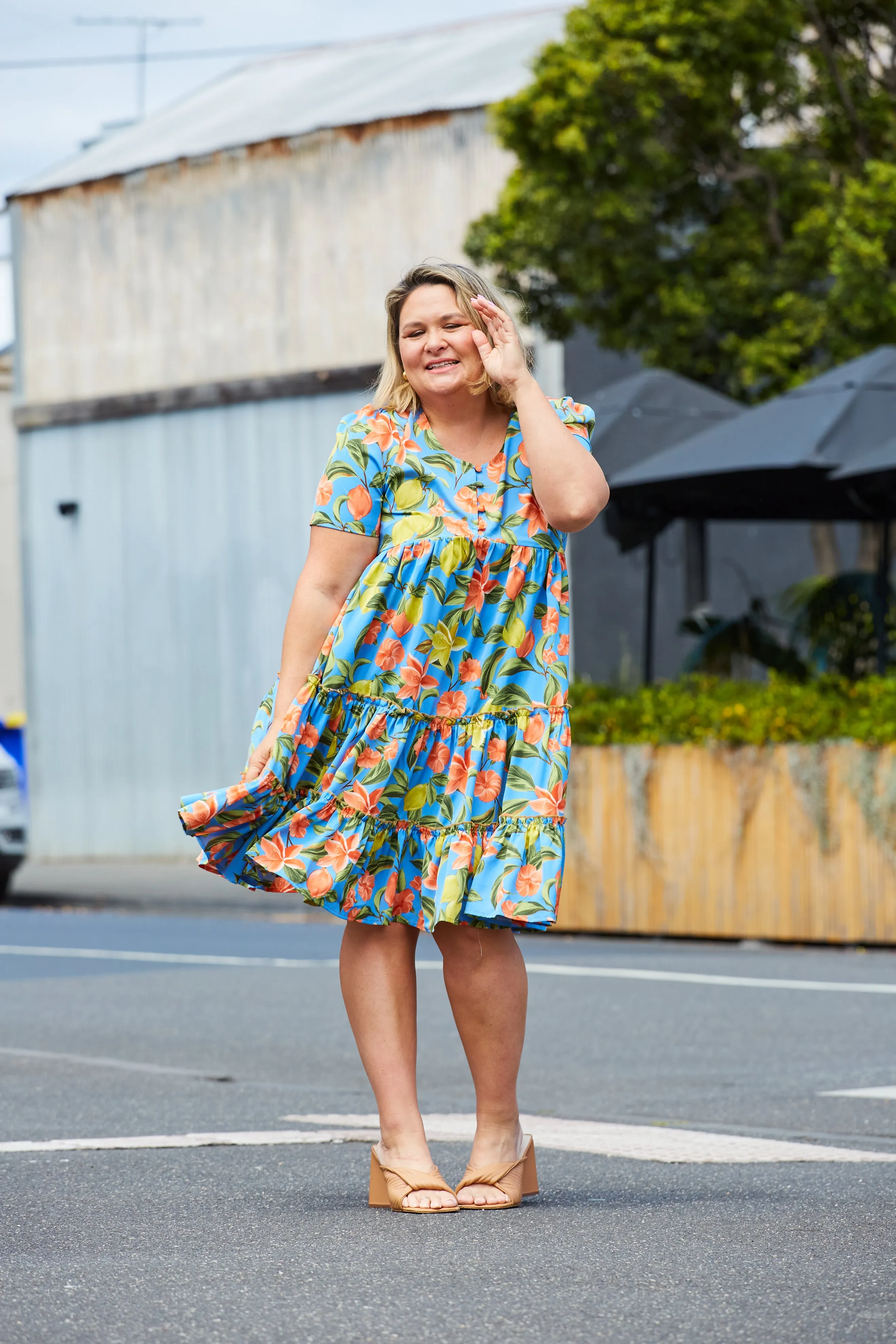 Zora Dress - Blue Floral